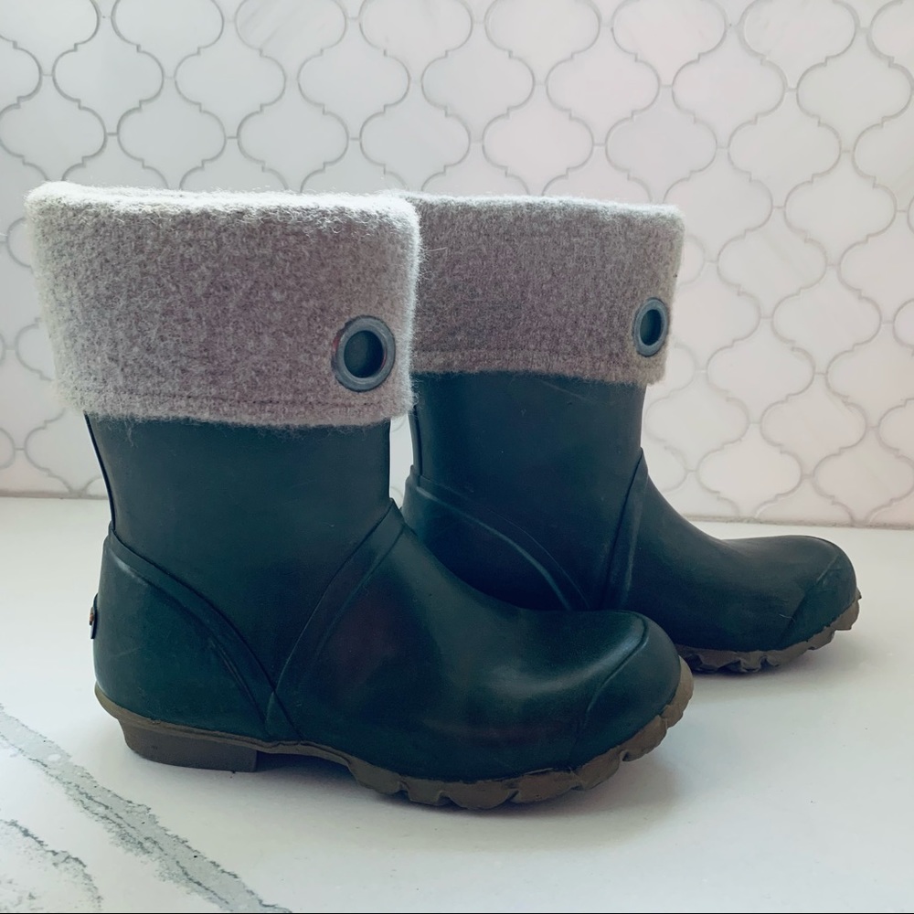 Bogs Becca Solids Waterproof Rain Boots Dive Green 6 - Picture 4 of 8